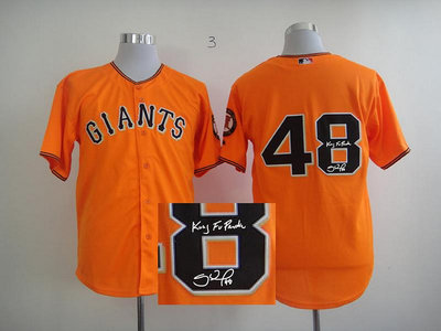 San Francisco Giants 48# Pablo Sandoval Orange MLB Jerseys(Signed) San Francisco Giants 48# Pablo Sandoval Orange MLB Jerseys(Signed)