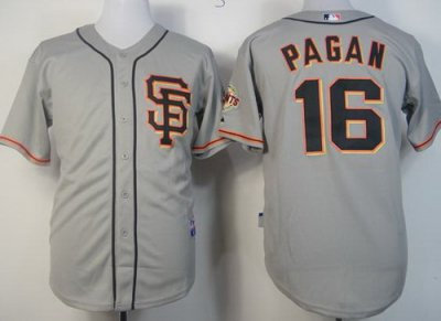 San Francisco Giants 16 Angel Pagan Grey Cool Base MLB Jersey SF Style San Francisco Giants 16 Angel Pagan Grey Cool Base MLB Jersey SF Style
