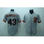 San Francisco Giants #43 dravecky jerseys m&n grey San Francisco Giants #43 dravecky jerseys m&n grey