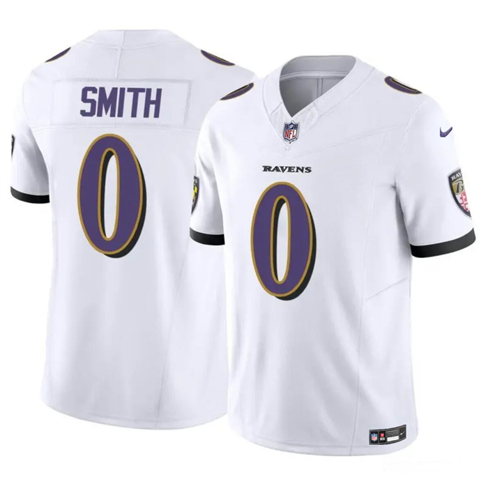 Men's Baltimore Ravens #0 Roquan Smith White 2023 F.U.S.E. Vapor Limited Football Jersey Men's Baltimore Ravens #0 Roquan Smith White 2023 F.U.S.E. Vapor Limited Football Jersey