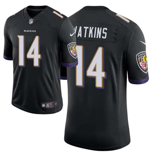Men's Baltimore Ravens #14 Sammy Watkins Black Vapor Limited Jersey Men's Baltimore Ravens #14 Sammy Watkins Black Vapor Limited Jersey