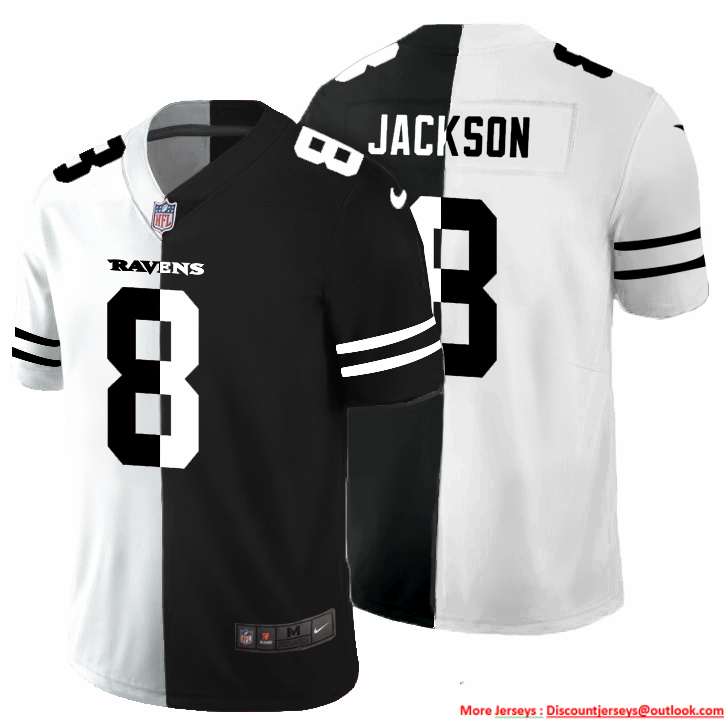 Baltimore Ravens #8 Lamar Jackson Men's Black V White Peace Split Nike Vapor Untouchable Limited NFL Jersey Baltimore Ravens #8 Lamar Jackson Men's Black V White Peace Split Nike Vapor Untouchable Limited NFL Jersey