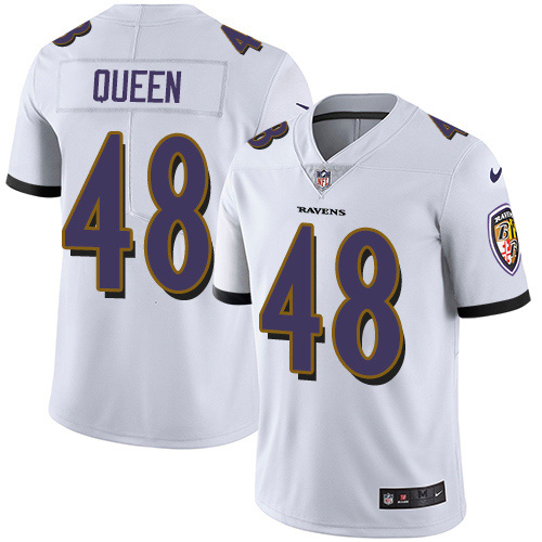 Nike Ravens #48 Patrick Queen White Men's Stitched NFL Vapor Untouchable Limited Jersey Nike Ravens #48 Patrick Queen White Men's Stitched NFL Vapor Untouchable Limited Jersey