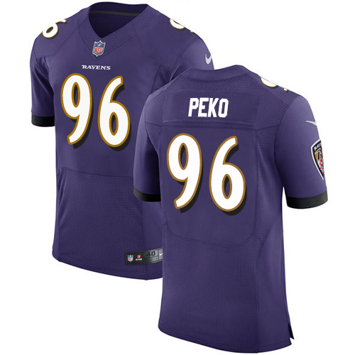 Nike Ravens #96 Domata Peko Sr Purple Team Color Men's Stitched NFL Vapor Untouchable Elite Jersey Nike Ravens #96 Domata Peko Sr Purple Team Color Men's Stitched NFL Vapor Untouchable Elite Jersey