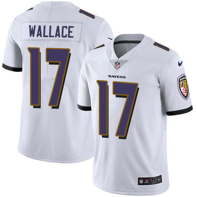 Nike Ravens #17 Mike Wallace White Men's Stitched NFL Vapor Untouchable Limited Jersey Nike Ravens #17 Mike Wallace White Men's Stitched NFL Vapor Untouchable Limited Jersey