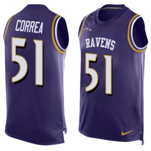 Nike Ravens #51 Kamalei Correa Purple Team Color Men's Stitched NFL Limited Tank Top Jersey Nike Ravens #51 Kamalei Correa Purple Team Color Men's Stitched NFL Limited Tank Top Jersey