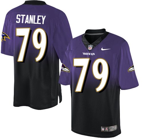 Nike Ravens #79 Ronnie Stanley Purple Black Men's Stitched NFL Elite Fadeaway Fashion Jersey Nike Ravens #79 Ronnie Stanley Purple Black Men's Stitched NFL Elite Fadeaway Fashion Jersey