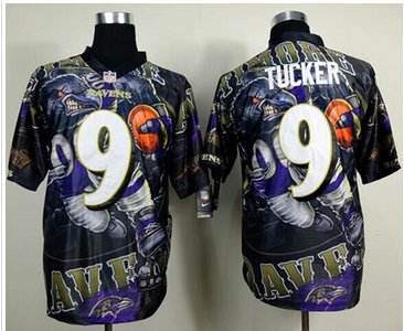New Baltimore Ravens #9 Justin Tucker Team Color NFL Elite Fanatical Version Jersey