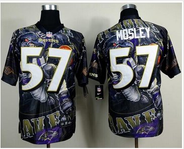 New Baltimore Ravens #57 C.J. Mosley Team Color NFL Elite Fanatical Version Jersey