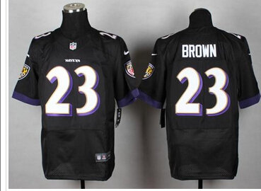 New Baltimore Ravens #23 Chykie Brown Black Alternate NFL New Elite Jersey