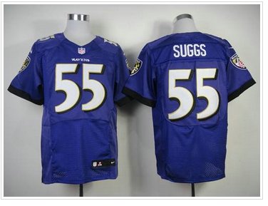 NEW Baltimore Ravens #55 Terrell Suggs Purple Team Color NFL New Elite Jersey