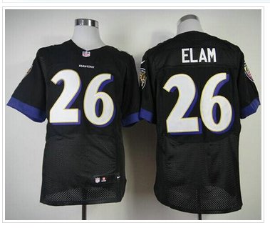 NEW Baltimore Ravens #26 Matt Elam Black Alternate NFL New Elite Jersey