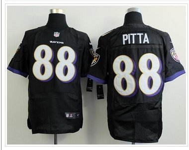 NEW Baltimore Ravens #88 Dennis Pitta Black Alternate Elite NFL Jersey