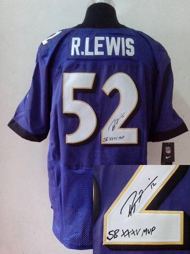 NEW NFL Baltimore Ravens 52 Ray Lewis Purple Signed Jerseys-Elite NEW NFL Baltimore Ravens 52 Ray Lewis Purple Signed Jerseys-Elite
