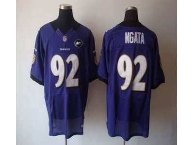 NEW Baltimore Ravens #92 Haloti Ngata purple jerseys(Elite Art Patch)