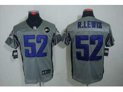 NEW Baltimore Ravens #52 r.lewis grey jerseys(Elite shadow Art Patch) NEW Baltimore Ravens #52 r.lewis grey jerseys(Elite shadow Art Patch)