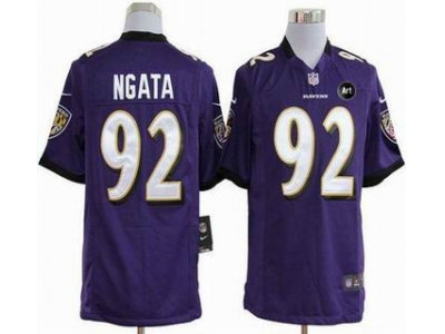NEW Baltimore Ravens #92 Haloti Ngata purple jerseys(Game Art Patch)