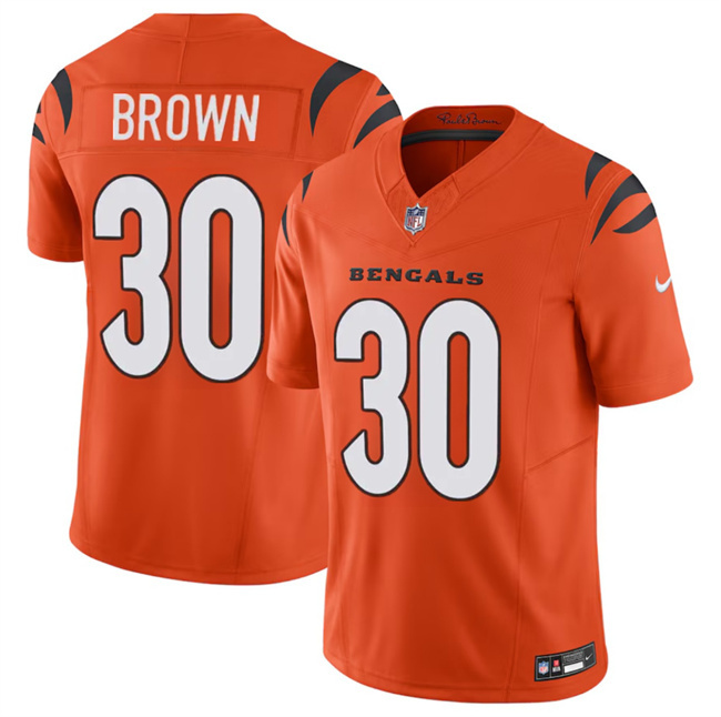Men's Cincinnati Bengals #30 Chase Brown Orange 2024 F.U.S.E Vapor Untouchable Limited Stitched Jersey Men's Cincinnati Bengals #30 Chase Brown Orange 2024 F.U.S.E Vapor Untouchable Limited Stitched Jersey