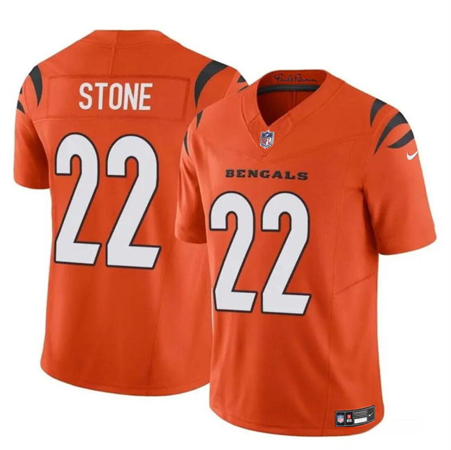 Men's Cincinnati Bengals #22 Geno Stone Orange 2023 F.U.S.E Vapor Untouchable Limited Stitched Jersey Men's Cincinnati Bengals #22 Geno Stone Orange 2023 F.U.S.E Vapor Untouchable Limited Stitched Jersey
