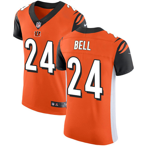 Nike Bengals #24 Vonn Bell Orange Alternate Men's Stitched NFL New Elite Jersey Nike Bengals #24 Vonn Bell Orange Alternate Men's Stitched NFL New Elite Jersey