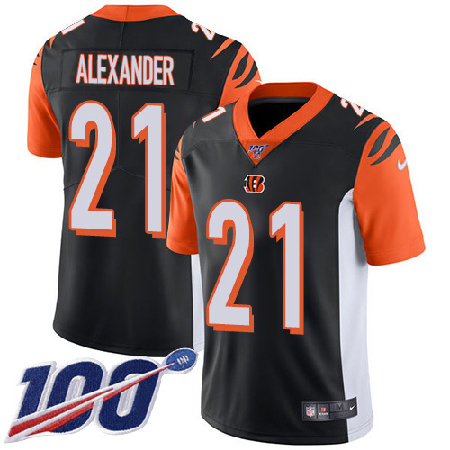Nike Bengals #21 Mackensie Alexander Black Team Color Men's Stitched NFL 100th Season Vapor Untouchable Limited Jersey Nike Bengals #21 Mackensie Alexander Black Team Color Men's Stitched NFL 100th Season Vapor Untouchable Limited Jersey