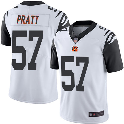 Bengals #57 Germaine Pratt White Men's Stitched Football Limited Rush Jersey Bengals #57 Germaine Pratt White Men's Stitched Football Limited Rush Jersey