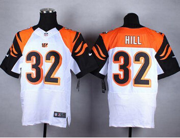 New Cincinnati Bengals #32 Jeremy Hill White NFL Elite Jersey