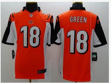 New Cincinnati Bengals #18 A.J. Green Orange Alternate NFL Limited Jersey New Cincinnati Bengals #18 A.J. Green Orange Alternate NFL Limited Jersey
