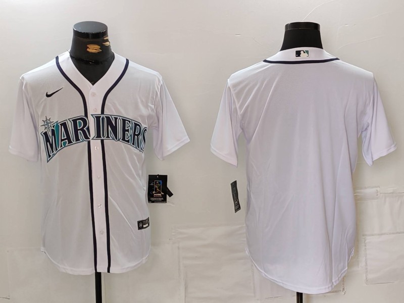Men's Seattle Mariners Blank White Cool Base Stitched Jersey Men's Seattle Mariners Blank White Cool Base Stitched Jersey