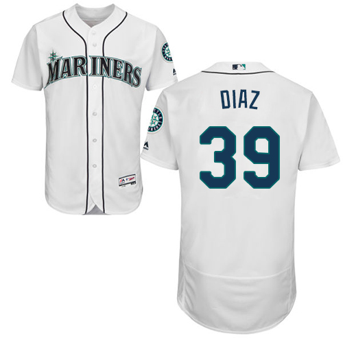 Mariners #39 Edwin Diaz White Flexbase Authentic Collection Stitched Baseball Jersey Mariners #39 Edwin Diaz White Flexbase Authentic Collection Stitched Baseball Jersey