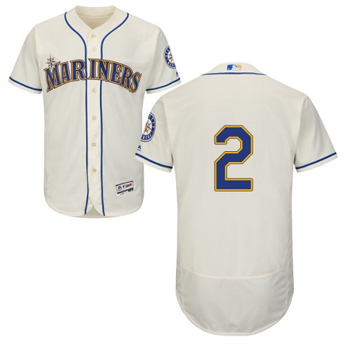 Mariners #2 Jean Segura Cream Flexbase Authentic Collection Stitched Baseball Jersey Mariners #2 Jean Segura Cream Flexbase Authentic Collection Stitched Baseball Jersey