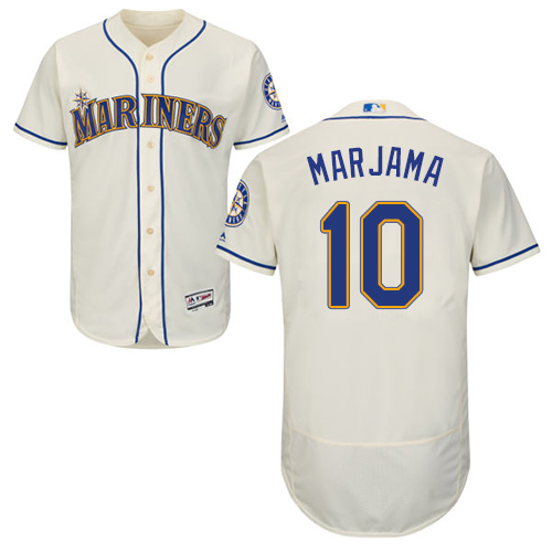 Mariners #10 Mike Marjama Cream Flexbase Authentic Collection Stitched Baseball Jersey Mariners #10 Mike Marjama Cream Flexbase Authentic Collection Stitched Baseball Jersey