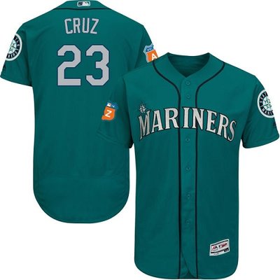 Mariners #23 Nelson Cruz Green Flexbase Authentic Collection Stitched MLB Jersey Mariners #23 Nelson Cruz Green Flexbase Authentic Collection Stitched MLB Jersey