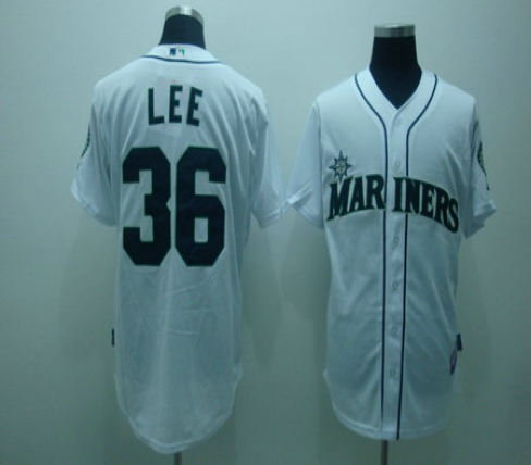 Seattle Mariners 36 lee white jerseys cool base Seattle Mariners 36 lee white jerseys cool base