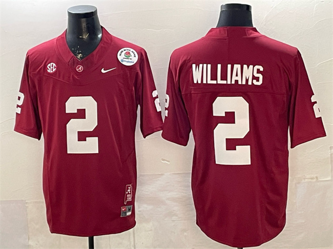 Men's Alabama Crimson Tide #2 Ryan Williams Red F.U.S.E. With Patch Stitched Football Jersey