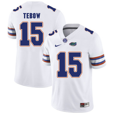 Florida Gators White Tim Tebow Football Player Performance Jersey Florida Gators White Tim Tebow Football Player Performance Jersey