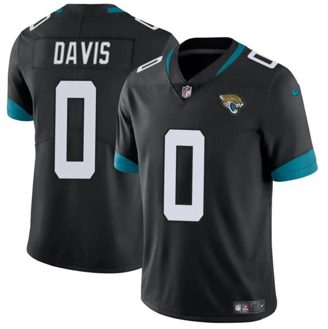 Men's Jacksonville Jaguars #0 Gabe Davis Black Vapor Untouchable Limited Stitched Jersey Men's Jacksonville Jaguars #0 Gabe Davis Black Vapor Untouchable Limited Stitched Jersey