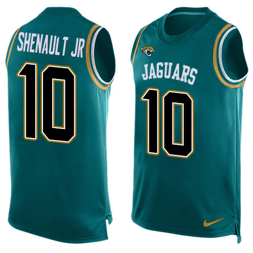 Nike Jaguars #10 Laviska Shenault Jr. Teal Green Alternate Men's Stitched NFL Limited Tank Top Jersey Nike Jaguars #10 Laviska Shenault Jr. Teal Green Alternate Men's Stitched NFL Limited Tank Top Jersey