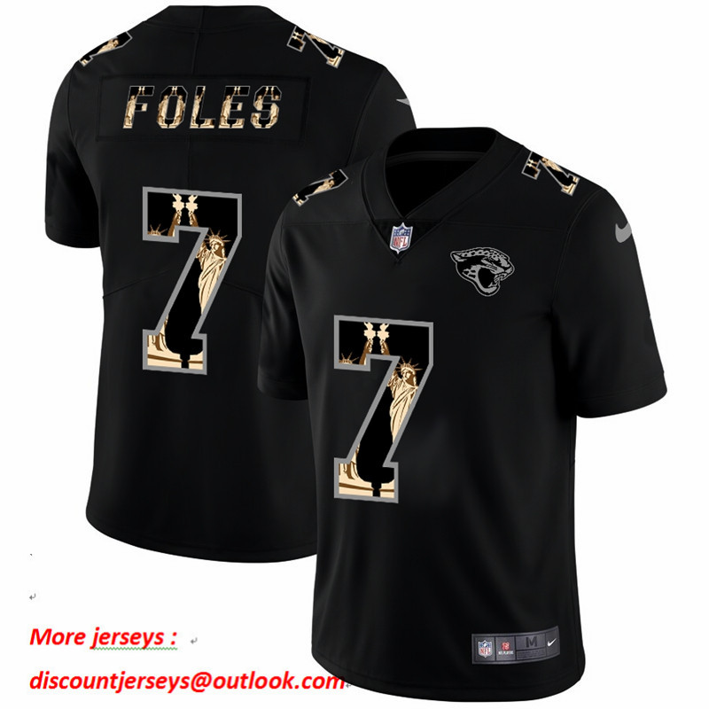 Nike Jaguars 7 Nick Foles Black Statue Of Liberty Limited Jersey