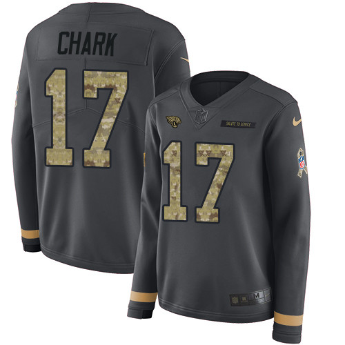Nike Jaguars #17 DJ Chark Anthracite Salute to Service
