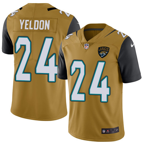 Nike #24 T.J. Yeldon Elite Gold Rush Men's Jacksonville Jaguars