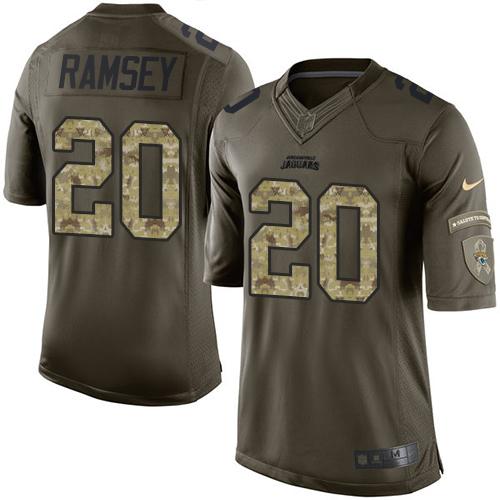 Nike Jaguars #20 Jalen Ramsey Green Men's Stitched NFL Limited Salute to Service Jersey Nike Jaguars #20 Jalen Ramsey Green Men's Stitched NFL Limited Salute to Service Jersey