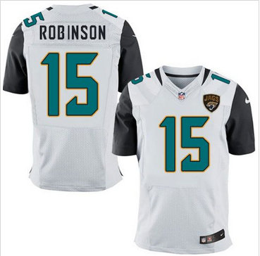 Nike Jacksonville Jaguars #15 Allen Robinson White Men's Stitched NFL Elite Jersey Nike Jacksonville Jaguars #15 Allen Robinson White Men's Stitched NFL Elite Jersey