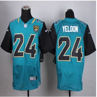 New Jacksonville Jaguars #24 T.J. Yeldon Teal Green Team Color Men's Stitched NFL Elite Jersey