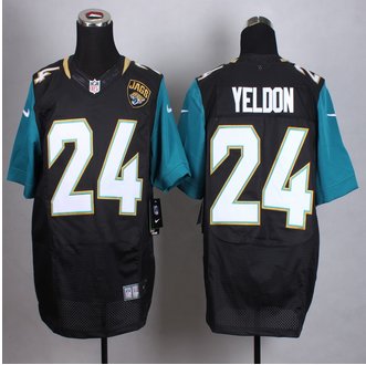 New Jacksonville Jaguars #24 T.J. Yeldon Black Alternate Men's Stitched NFL Elite jersey