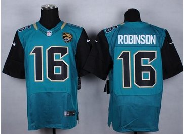 NEW Jacksonville Jaguars #16 Denard Robinson Teal Green Team Color NFL Elite