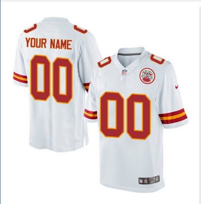 Men's Nike Kansas City Chiefs Customized Limited White NFL Jersey
