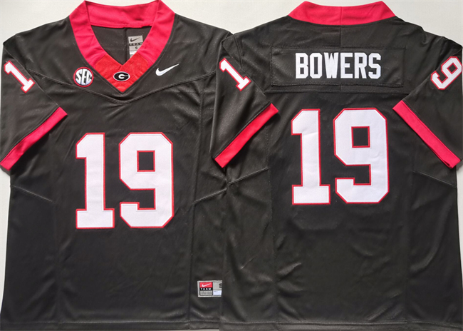 Georgia Bulldogs #19 Brock Bowers Black 2024 F.U.S.E. Stitched Jersey Georgia Bulldogs #19 Brock Bowers Black 2024 F.U.S.E. Stitched Jersey