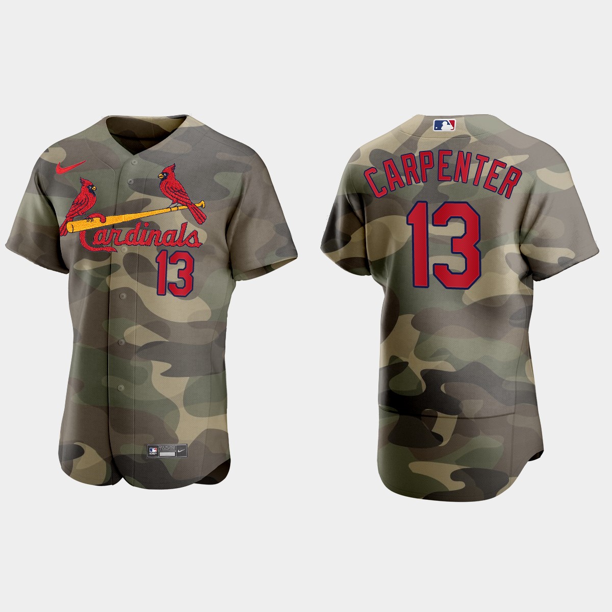St.Louis Cardinals #13 Matt Carpenter Men's Nike 2021 Armed Forces Day Authentic MLB Jersey -Camo St.Louis Cardinals #13 Matt Carpenter Men's Nike 2021 Armed Forces Day Authentic MLB Jersey -Camo