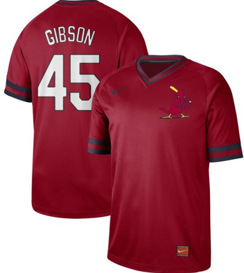 Cardinals #45 Bob Gibson Red Authentic Cooperstown Collection Stitched Baseball Jersey Cardinals #45 Bob Gibson Red Authentic Cooperstown Collection Stitched Baseball Jersey